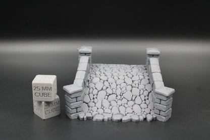 Tabletop Terrain Fantasy Wide Bridge Dnd RPG Wargame Skirmish 28mm