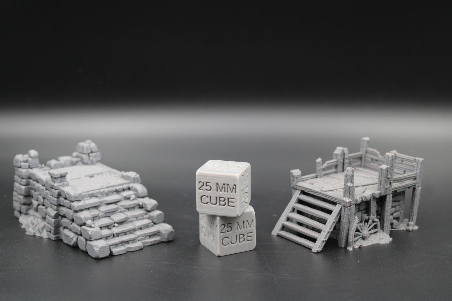 Tabletop Terrain Fantasy Ruin Section Platform Pair Dnd RPG Wargame Skirmish 28mm