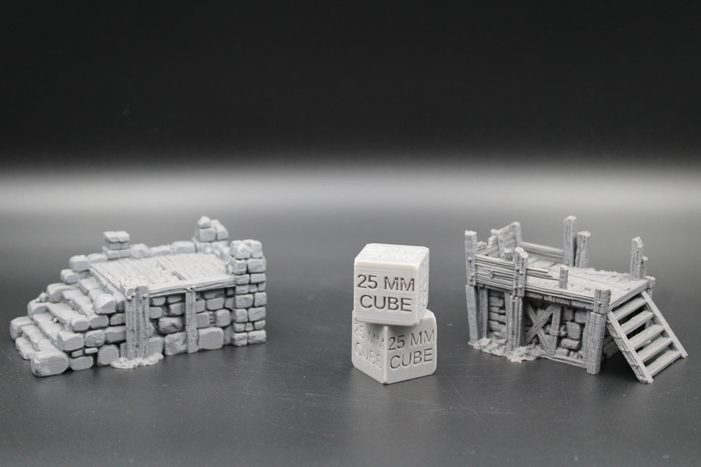 Tabletop Terrain Fantasy Ruin Section Platform Pair Dnd RPG Wargame Skirmish 28mm