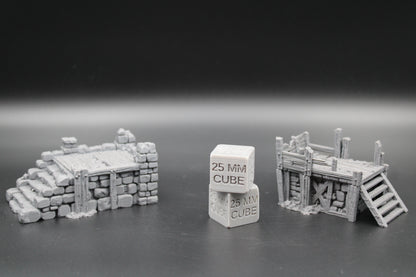 Tabletop Terrain Fantasy Ruin Section Platform Pair Dnd RPG Wargame Skirmish 28mm