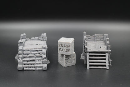Tabletop Terrain Fantasy Ruin Section Platform Pair Dnd RPG Wargame Skirmish 28mm