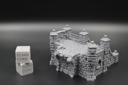Tabletop Terrain Fantasy Ruin Section Manor Estate Dnd RPG Wargame Skirmish 28mm