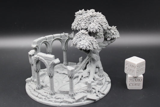 Tabletop Terrain Celestial Temple Ruin Tree Elven Dnd RPG wargame skirmish 28mm