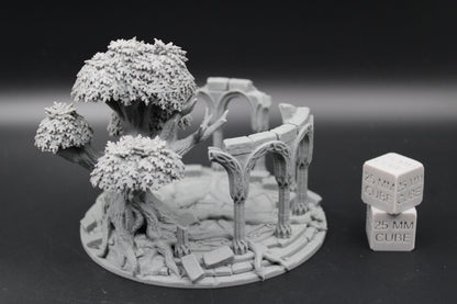 Tabletop Terrain Celestial Temple Ruin Tree Elven Dnd RPG wargame skirmish 28mm