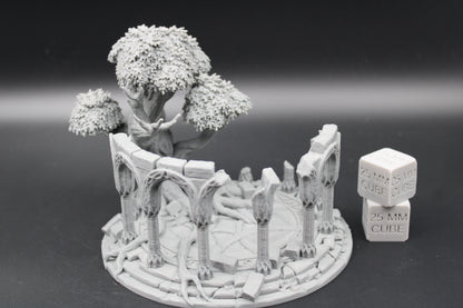 Tabletop Terrain Celestial Temple Ruin Tree Elven Dnd RPG wargame skirmish 28mm