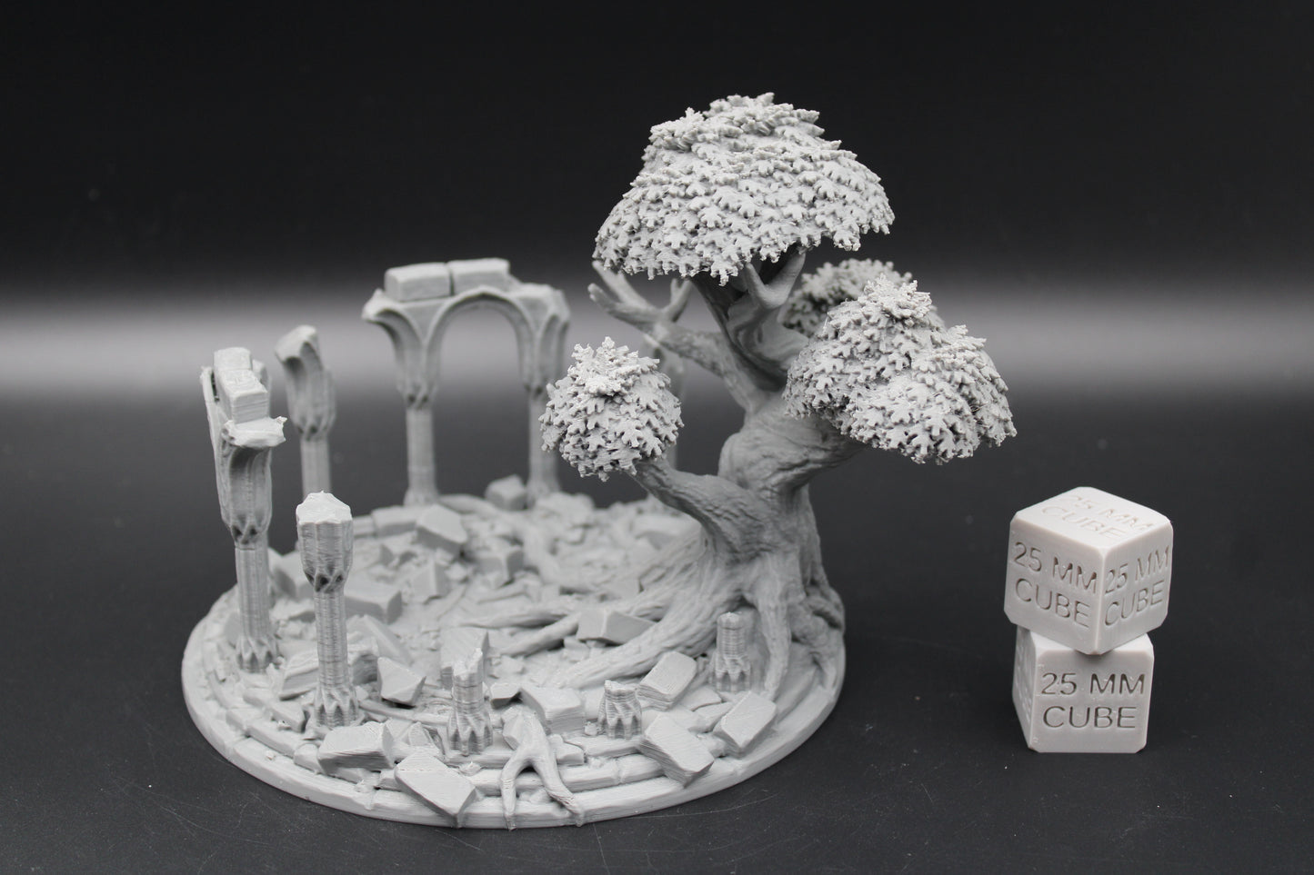 Tabletop Terrain Celestial Temple Rubble Ruin Tree Elven Dnd RPG wargame skirmish 28mm