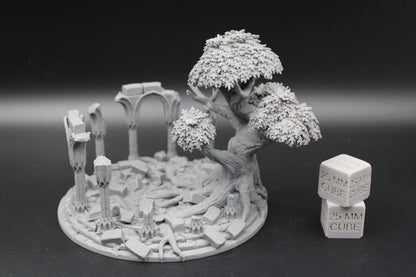 Tabletop Terrain Celestial Temple Rubble Ruin Tree Elven Dnd RPG wargame skirmish 28mm