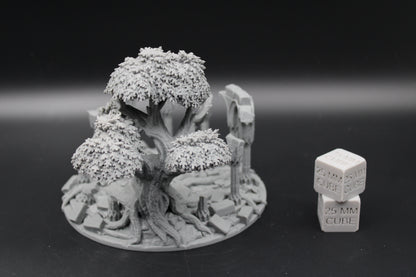 Tabletop Terrain Celestial Temple Rubble Ruin Tree Elven Dnd RPG wargame skirmish 28mm