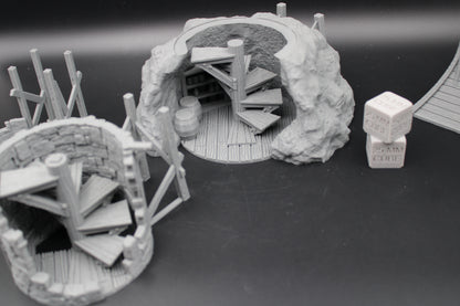 Tabletop Terrain Fantasy Tower Lookout Ruin Rebuilding Dnd RPG wargame skirmish 28mm
