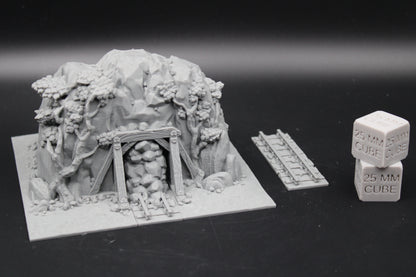 Tabletop Terrain Fantasy Mine Entrance Dnd RPG wargame skirmish 28-32mm