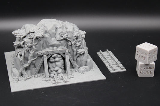 Tabletop Terrain Fantasy Mine Entrance Dnd RPG wargame skirmish 28-32mm