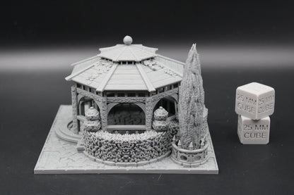 Tabletop Terrain Fantasy Plaza Gazebo Dnd RPG wargame skirmish 28mm