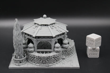Tabletop Terrain Fantasy Plaza Gazebo Dnd RPG wargame skirmish 28mm