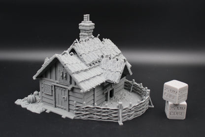 Tabletop Terrain Fantasy Farm Barn Pig Sty Chicken Coop Dnd RPG wargame skirmish 28mm