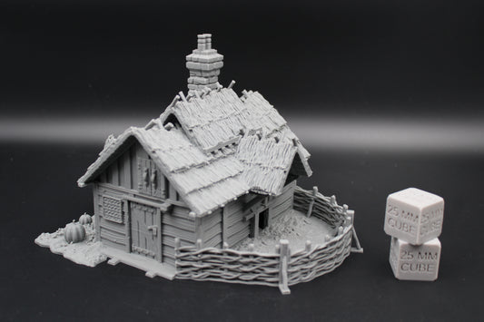 Tabletop Terrain Fantasy Farm Barn Pig Sty Chicken Coop Dnd RPG wargame skirmish 28mm