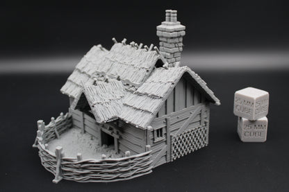 Tabletop Terrain Fantasy Farm Barn Pig Sty Chicken Coop Dnd RPG wargame skirmish 28mm