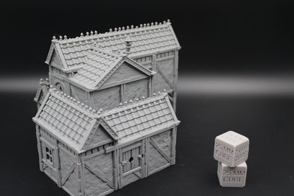 Tabletop Terrain Plaster Cob House 6of19 Town City Dnd RPG wargame skirmish 32mm