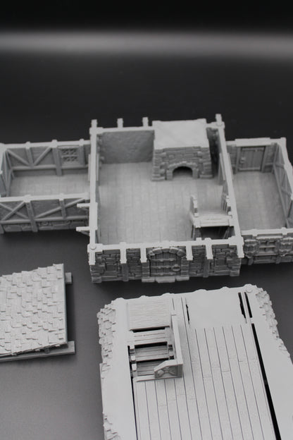 Tabletop Terrain Fantasy Farmhouse Manor Estate House Dnd RPG wargame skirmish 28mm