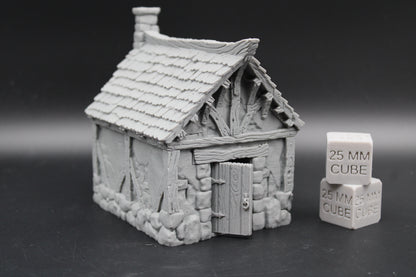 Tabletop Terrain Tiny Cottage House Dnd RPG wargame skirmish 28mm