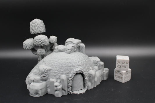 Burial Mound Barrow Tomb Forest Tree 28mm skirmish rpg wargame terrain tabletop