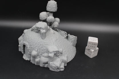 Burial Mound Barrow Tomb Forest Tree 28mm skirmish rpg wargame terrain tabletop