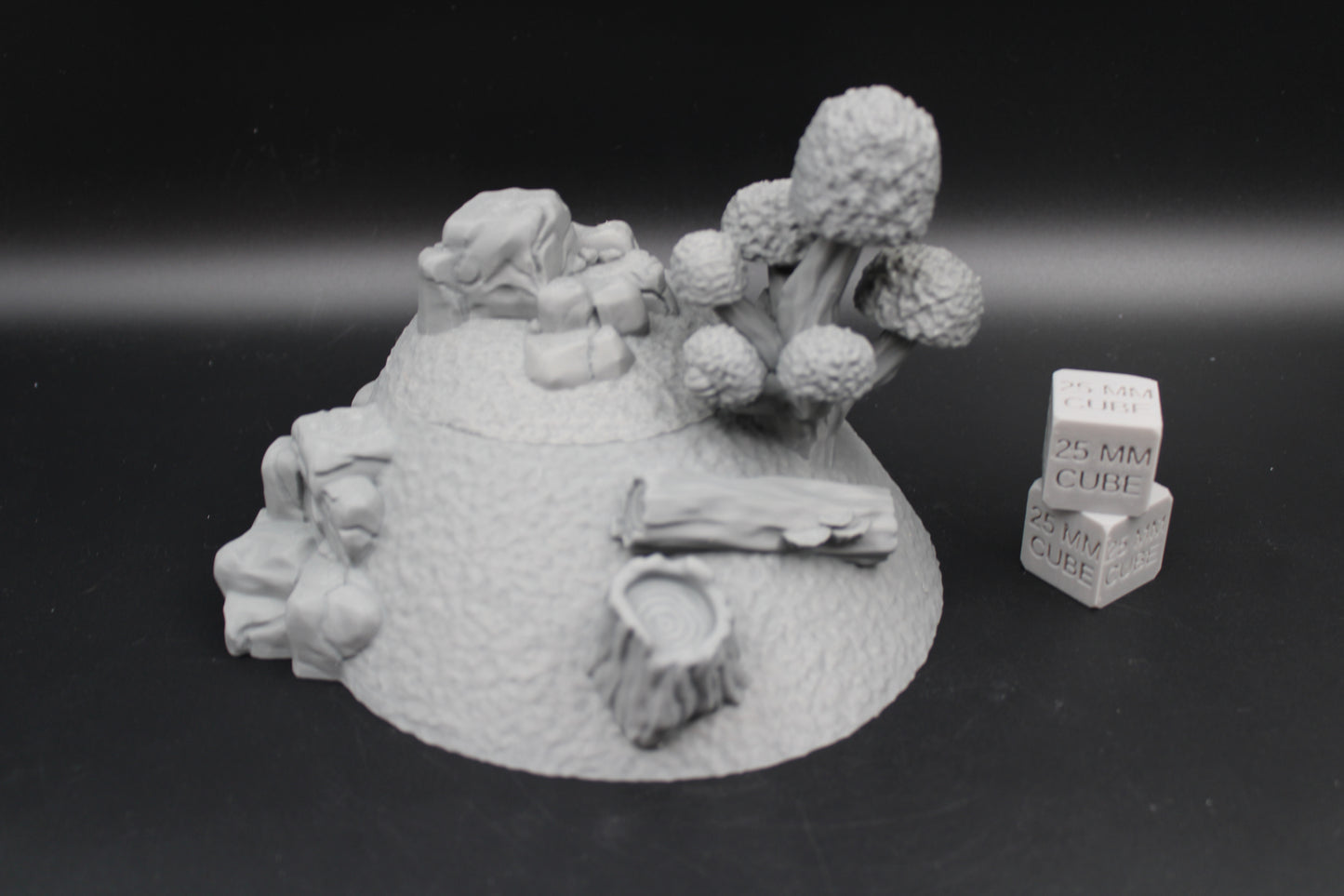 Burial Mound Barrow Tomb Forest Tree 28mm skirmish rpg wargame terrain tabletop