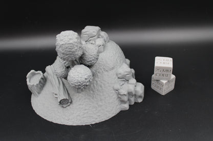 Burial Mound Barrow Tomb Forest Tree 28mm skirmish rpg wargame terrain tabletop