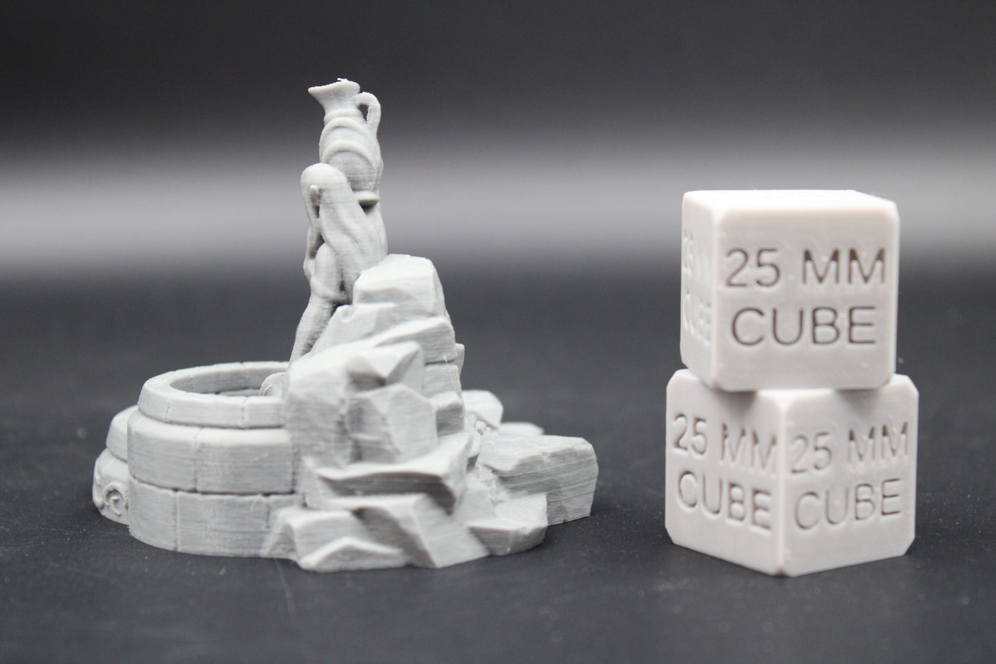 Tabletop Terrain Elven Woman Fountain Gazing Pool Dnd RPG wargame skirmish 28mm