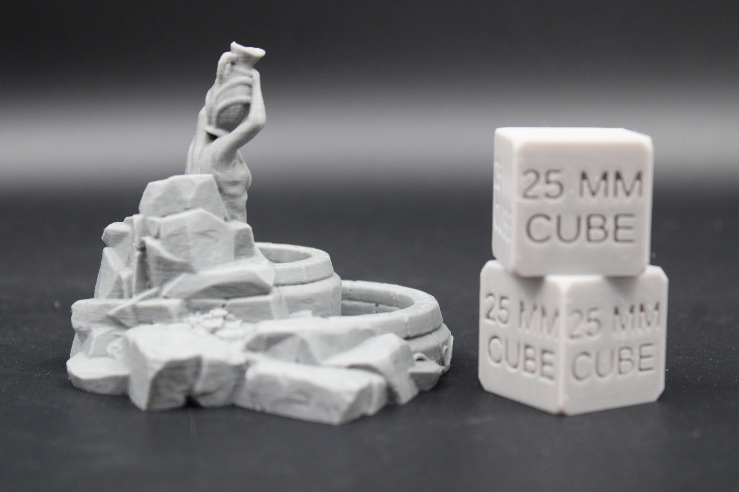 Tabletop Terrain Elven Woman Fountain Gazing Pool Dnd RPG wargame skirmish 28mm