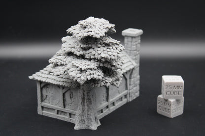 Tabletop Terrain Alchemist Druid Cottage House Dnd RPG wargame skirmish 28mm