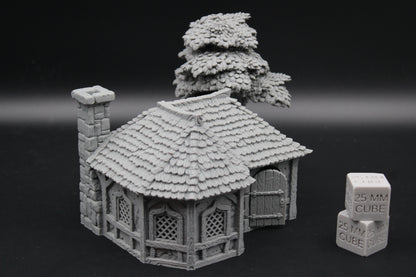 Tabletop Terrain Alchemist Druid Cottage House Dnd RPG wargame skirmish 28mm
