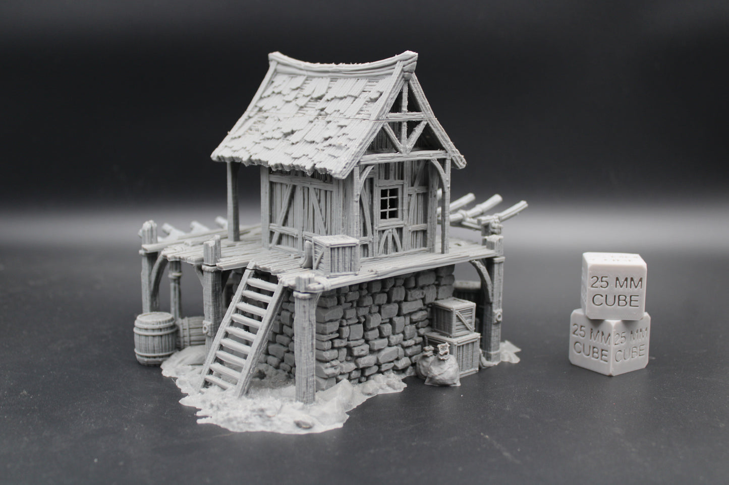 Tabletop Terrain Fantasy Store House Warehouse Ruin Dnd RPG Wargame Skirmish 28mm