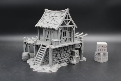Tabletop Terrain Fantasy Store House Warehouse Ruin Dnd RPG Wargame Skirmish 28mm
