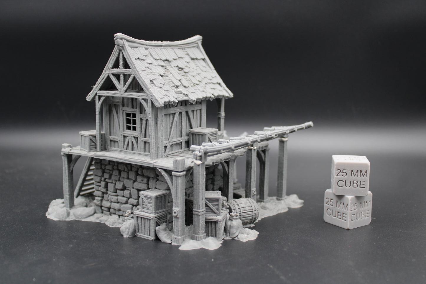 Tabletop Terrain Fantasy Store House Warehouse Ruin Dnd RPG Wargame Skirmish 28mm