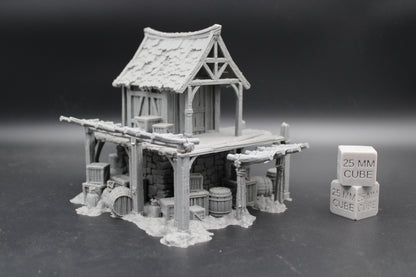Tabletop Terrain Fantasy Store House Warehouse Ruin Dnd RPG Wargame Skirmish 28mm