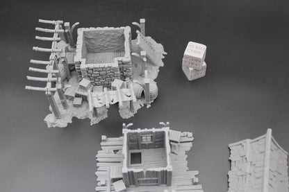 Tabletop Terrain Fantasy Store House Warehouse Ruin Dnd RPG Wargame Skirmish 28mm