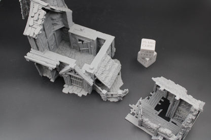 Tabletop Terrain Fantasy Windmill Grain Storage Ruin Dnd RPG Wargame Skirmish 28mm