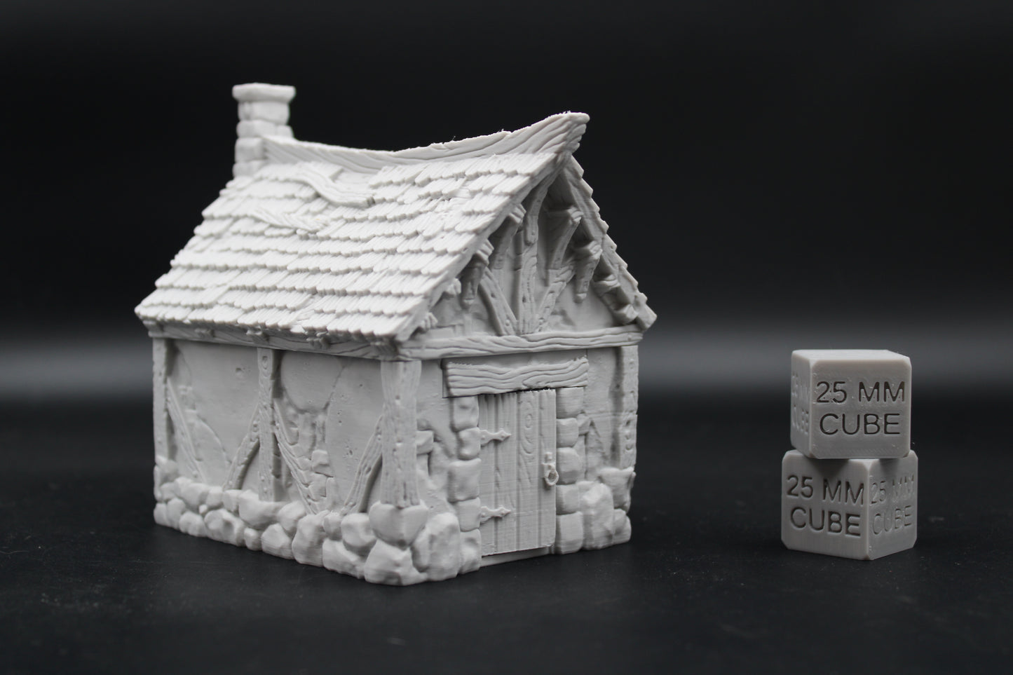 Tabletop Terrain Tiny Cottage House Damaged Roof Dnd RPG wargame skirmish 28mm