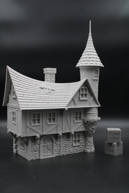 Tabletop Terrain Fantasy Tower Turrent House Dnd RPG wargame skirmish 28mm