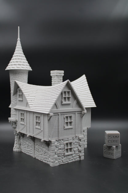 Tabletop Terrain Fantasy Tower Turrent House Dnd RPG wargame skirmish 28mm