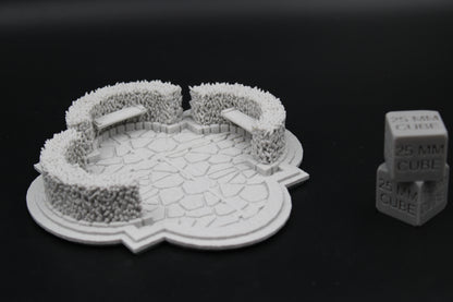 Tabletop Terrain Fantasy Town Center Square Plaza Hedge Dnd RPG wargame skirmish 28mm