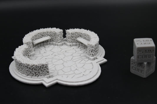 Tabletop Terrain Fantasy Town Center Square Plaza Hedge Dnd RPG wargame skirmish 28mm