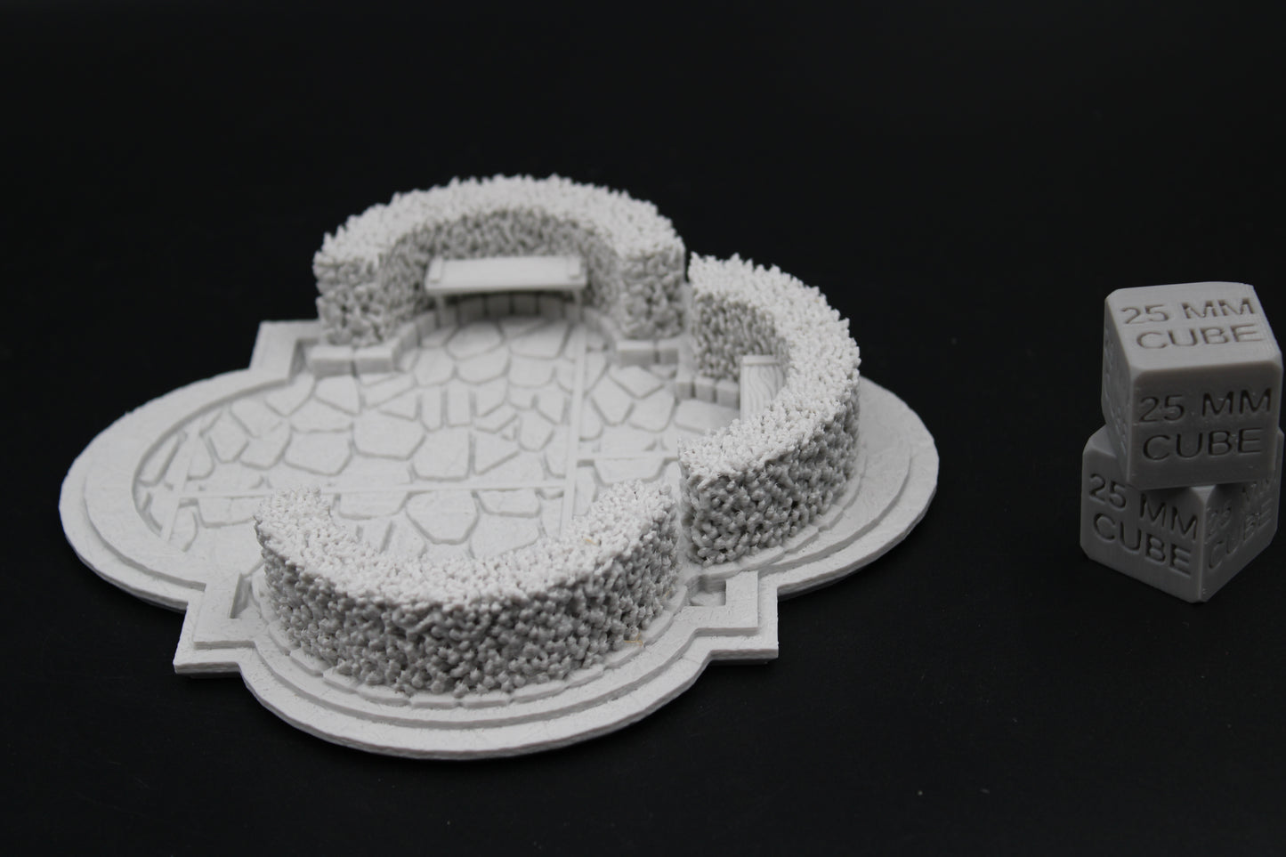 Tabletop Terrain Fantasy Town Center Square Plaza Hedge Dnd RPG wargame skirmish 28mm
