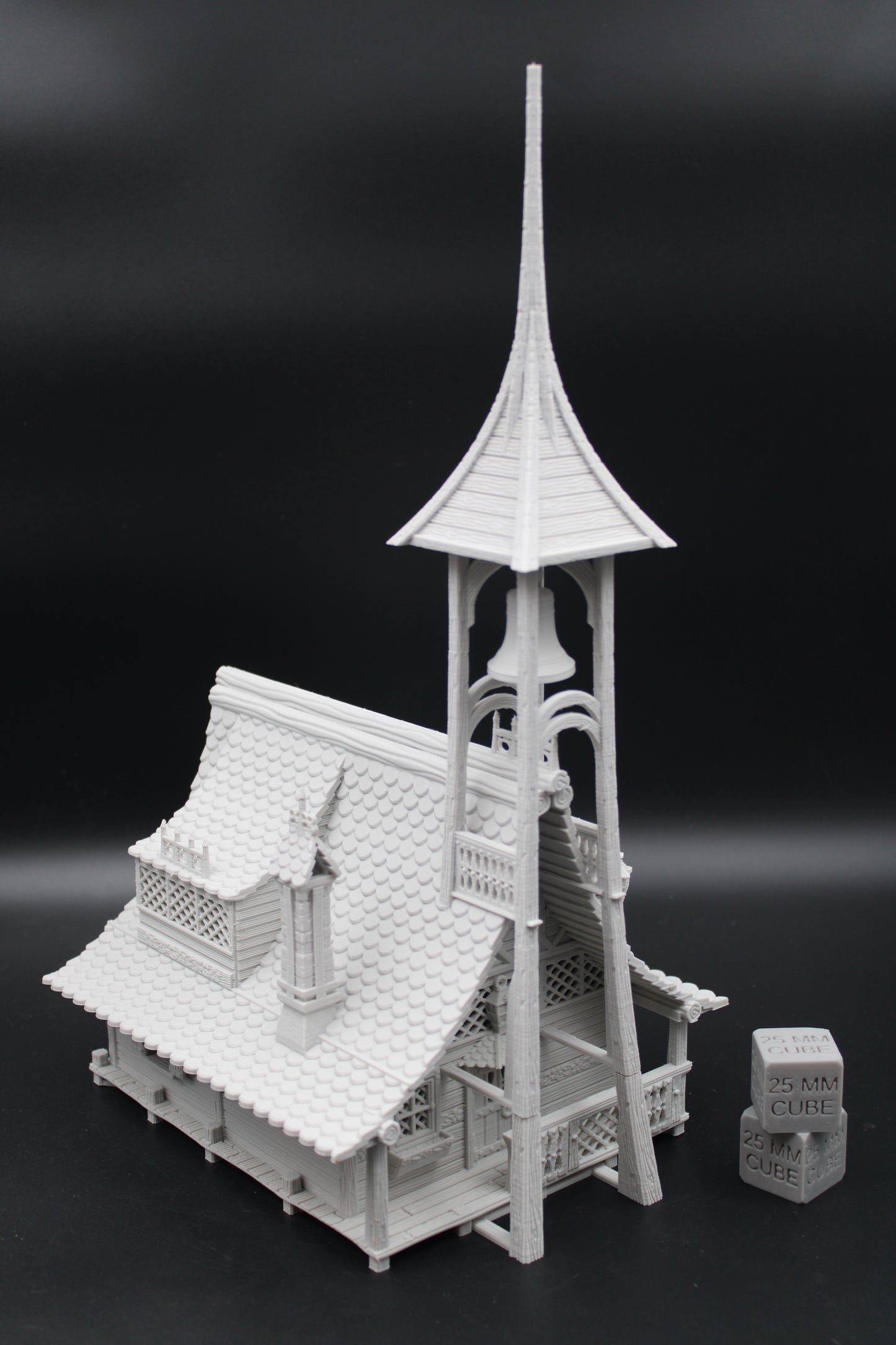 Tabletop Terrain Fantasy Viking Hall School Sanctuary Bell Tower Terrain Scenery