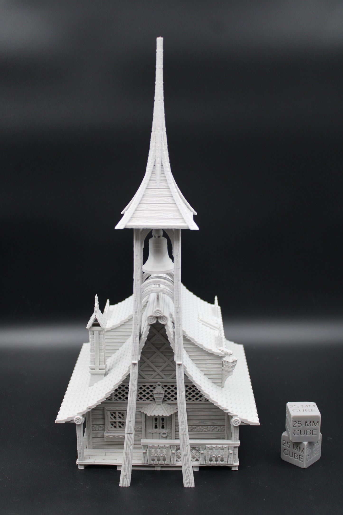 Tabletop Terrain Fantasy Viking Hall School Sanctuary Bell Tower Terrain Scenery