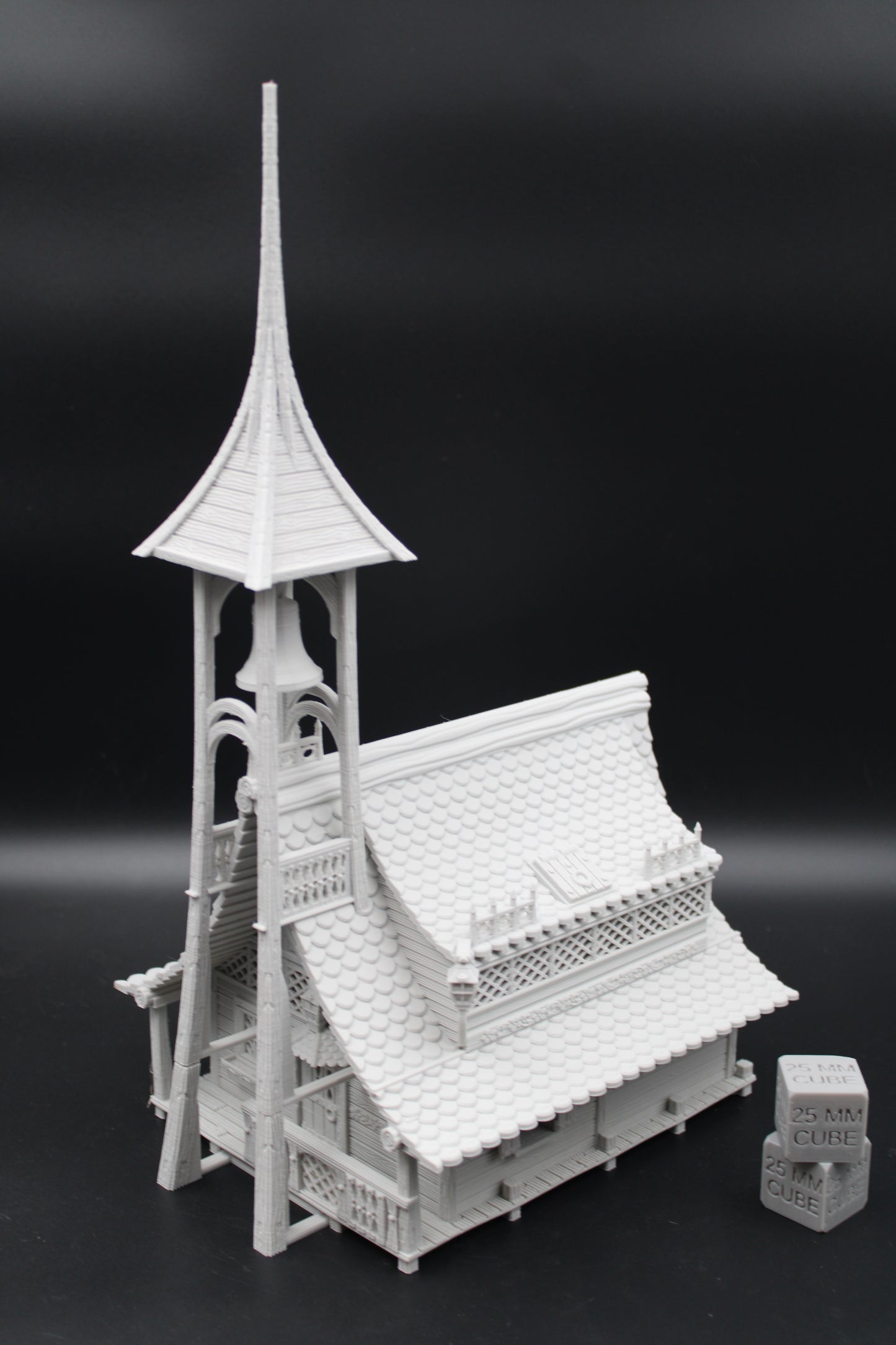 Tabletop Terrain Fantasy Viking Hall School Sanctuary Bell Tower Terrain Scenery