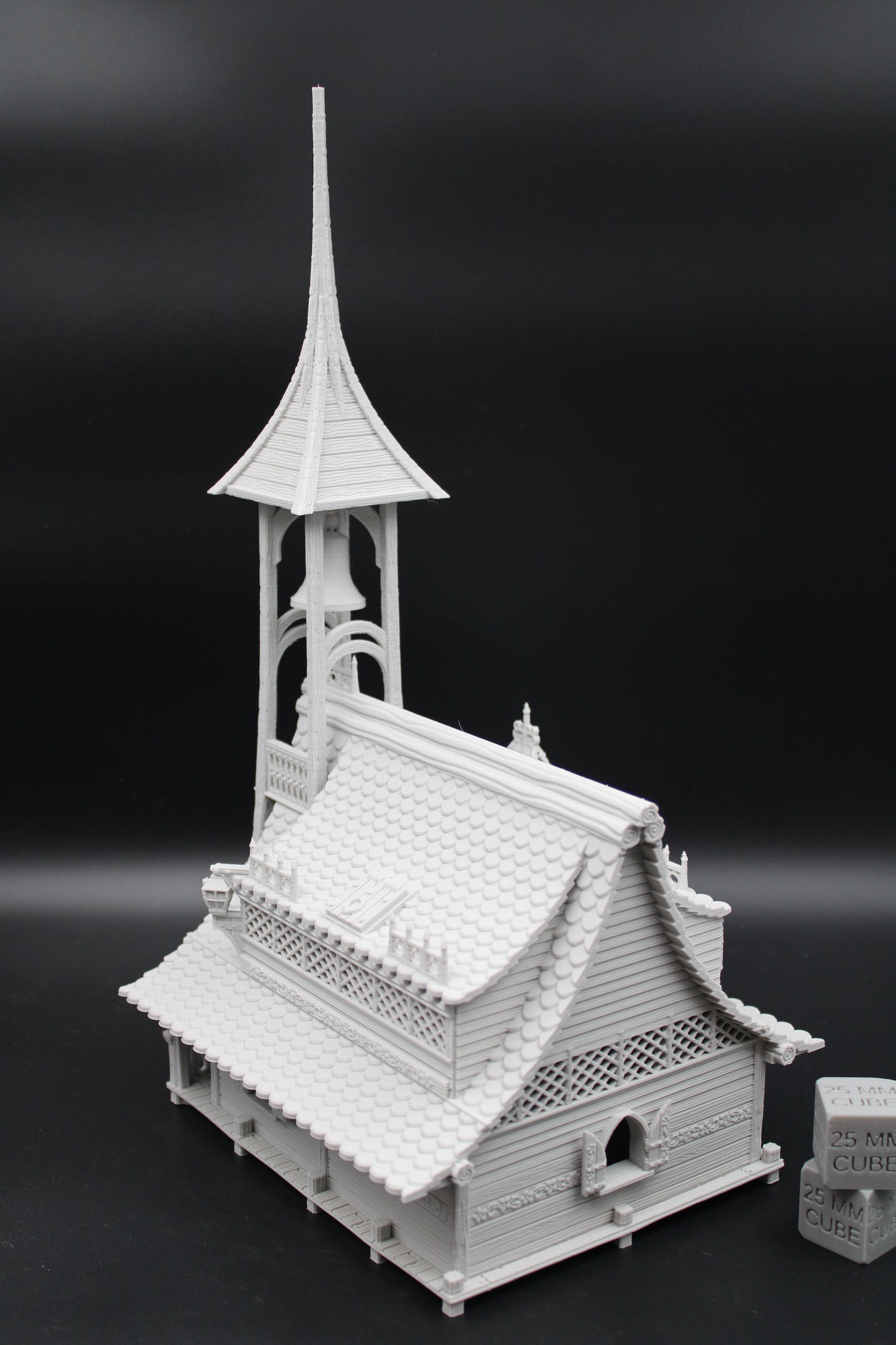 Tabletop Terrain Fantasy Viking Hall School Sanctuary Bell Tower Terrain Scenery
