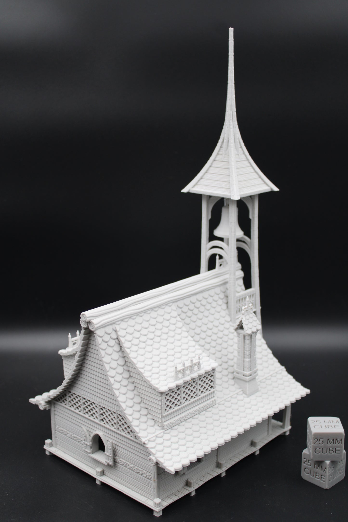 Tabletop Terrain Fantasy Viking Hall School Sanctuary Bell Tower Terrain Scenery
