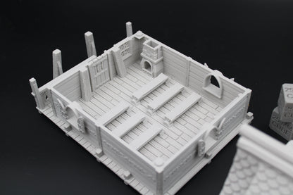 Tabletop Terrain Fantasy Viking Hall School Sanctuary Bell Tower Terrain Scenery