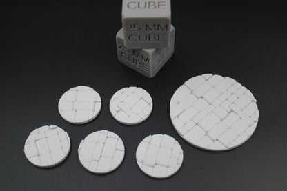 Miniature Bases Stone Brick 25mm 50mm Set Miniature Dnd RPG wargame skirmish